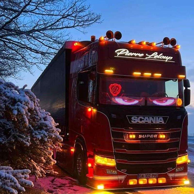 新款恶魔眼LED柔性屏汽车内饰灯卡车车窗装饰灯个性化通用