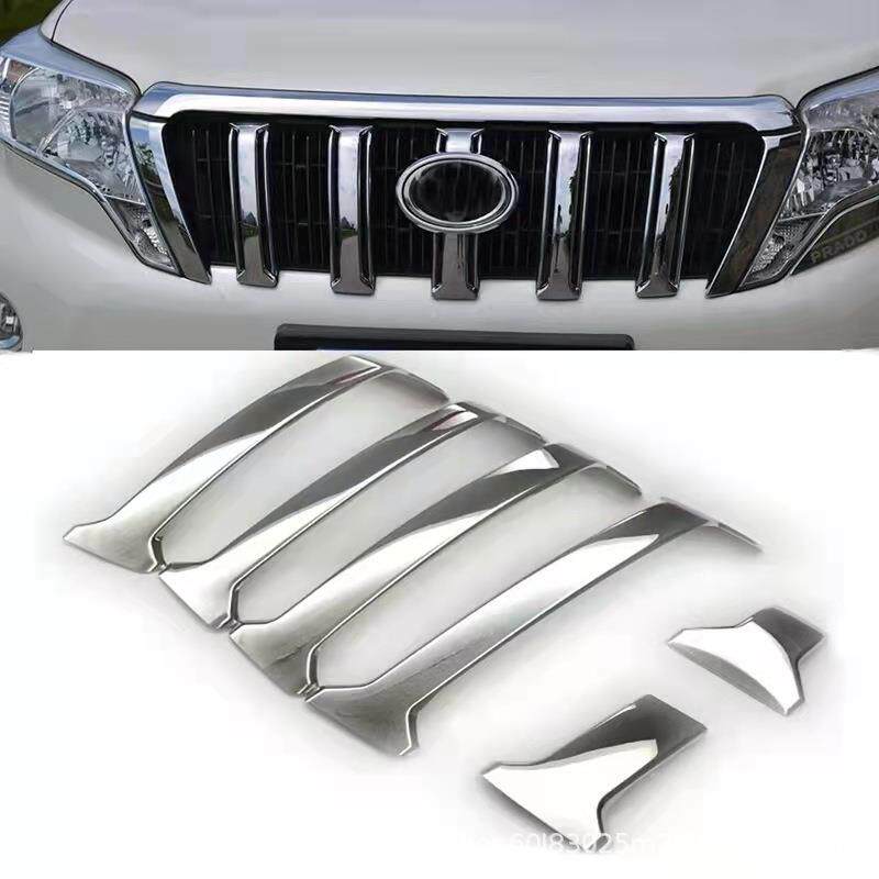 适用于14-17款霸道中网饰条普拉多车身保险杠机盖亮条防撞擦贴片