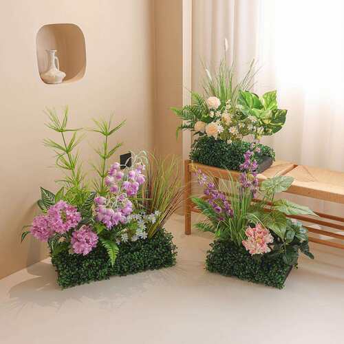 仿真树假植物造景景观组合商场装饰隔断室内大型仿生绿植盆景摆件
