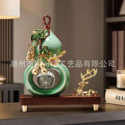 新中式招财葫芦摆件高档家居装饰品客厅玄关电视柜乔迁工艺品摆件