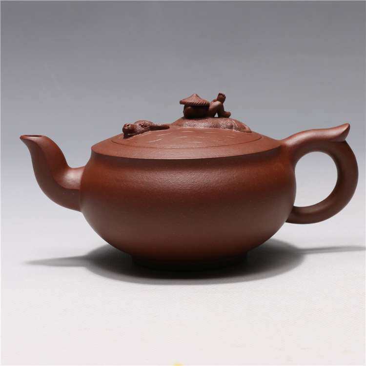 龙砂陶销售宜兴紫砂茶壶泥牧牛童子壶250毫升茶具紫砂壶