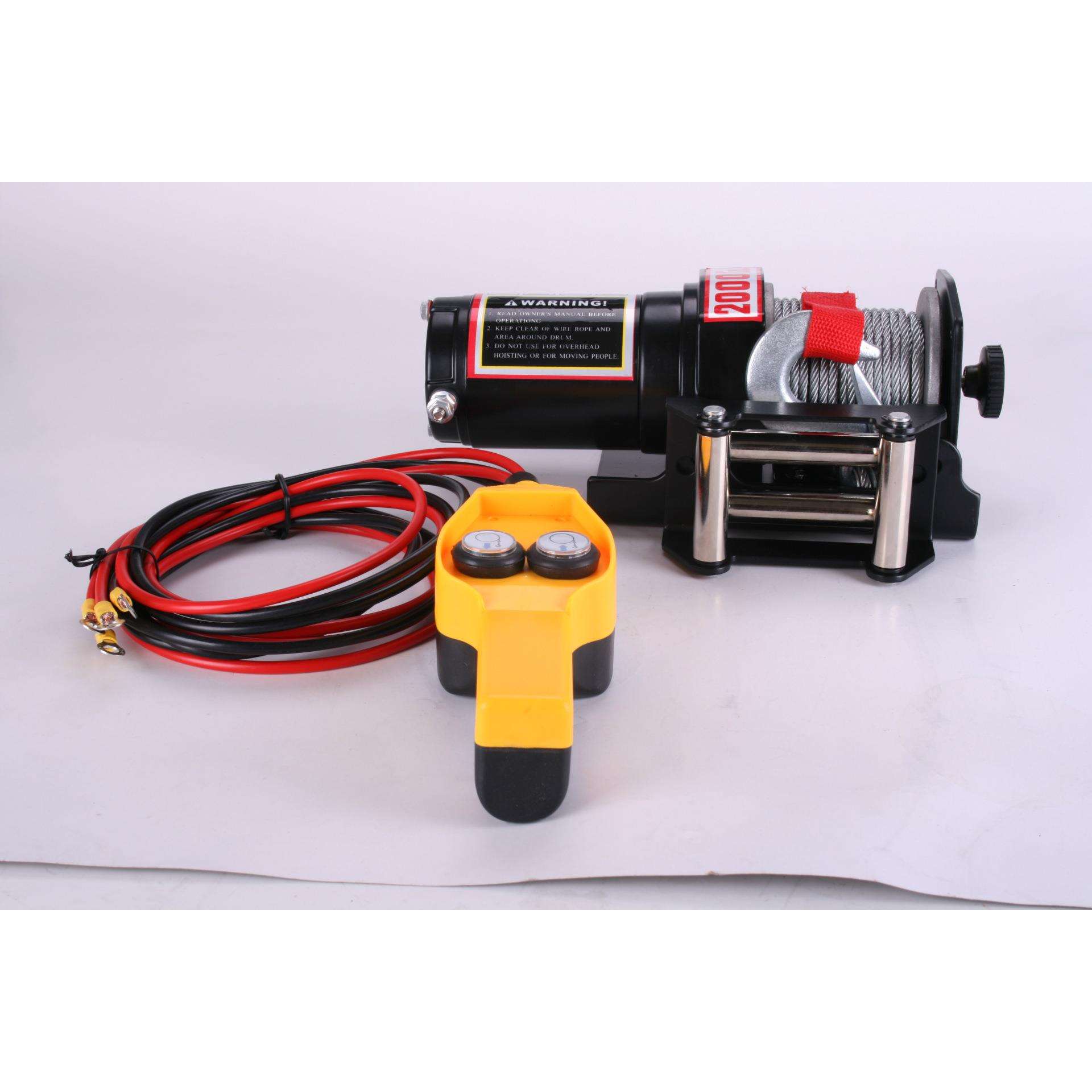 2000磅电动绞盘12V/24V车载卡车吊机专用电动葫芦