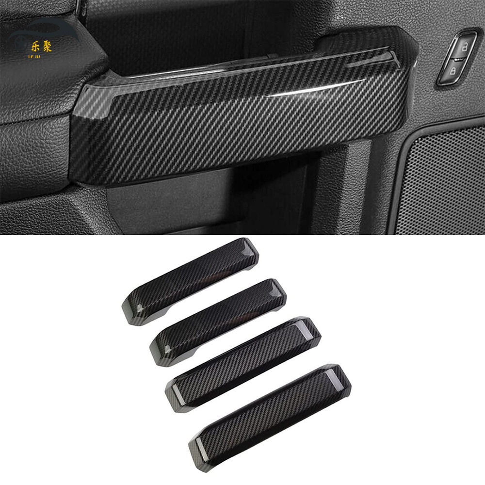 适用于15-20款福特猛禽f150车门把手装饰盖碳纤维前后扶手贴改装