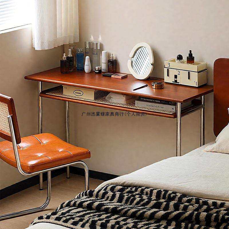 中古实木学习桌极窄书桌实木办公电脑桌简约梳妆台学生写字台书桌