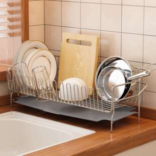 304不锈钢厨房碗碟架沥水架晾碗架窄边超窄水池碗筷碗盘子收纳架