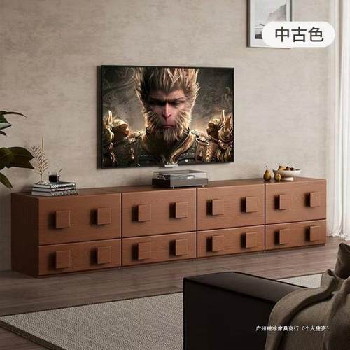 实木卡门柜多功能自由组合电视柜客厅卧室简约组合落地储物斗柜