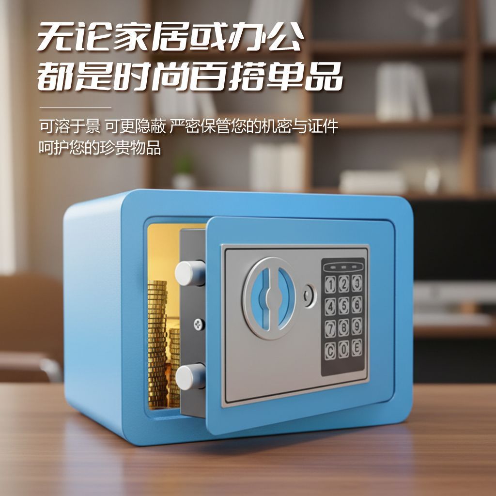 2025新款保险柜家用小型存钱罐只进不出保险箱防盗储蓄保险柜男孩