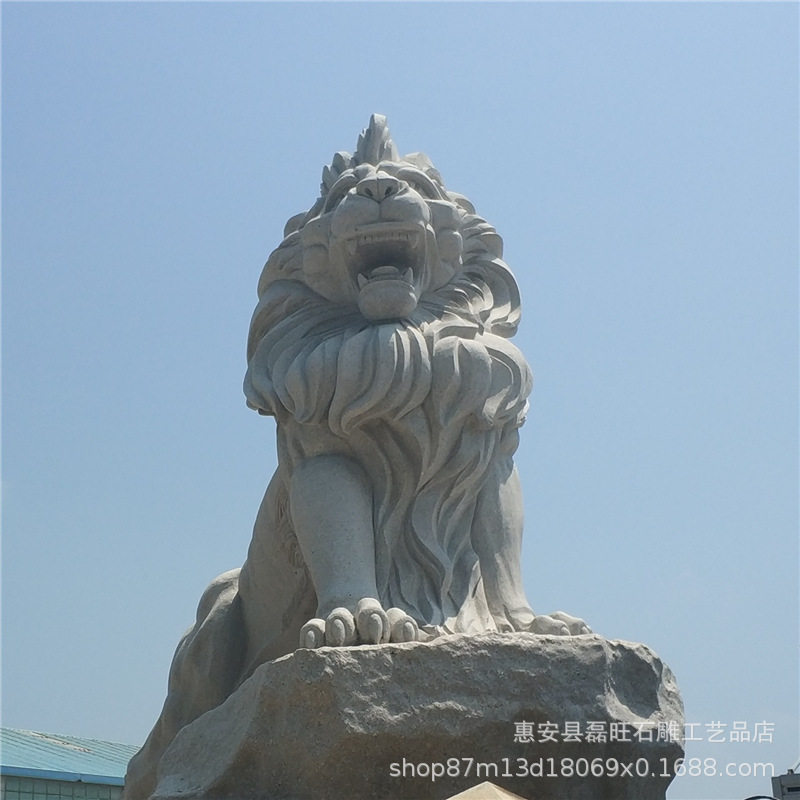 仿古欧式石雕狮子门口看门摆件