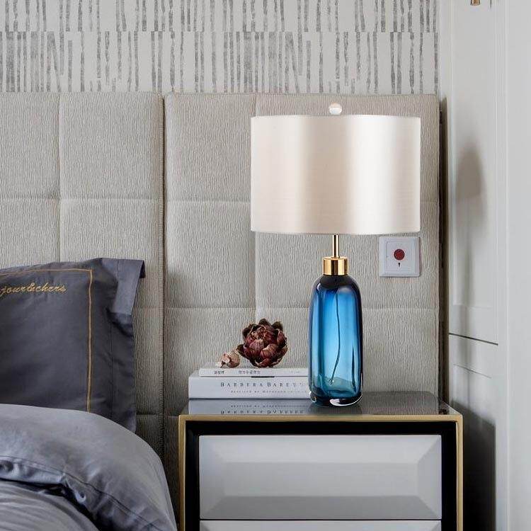 简约现代琉璃玻璃瓶艺术装饰品客厅卧室床头设计师样板房创意台灯