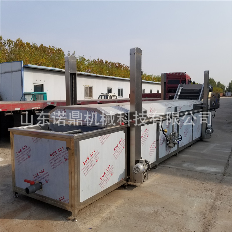 盐酥机油炸线 连续式油炸纯油刮渣大型 带提升油炸设备厂家 诺鼎