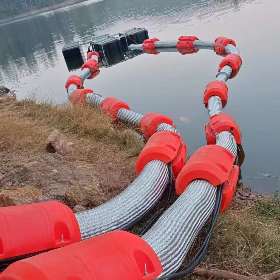 塑料浮筒水上夹管平台警示拦截浮筒