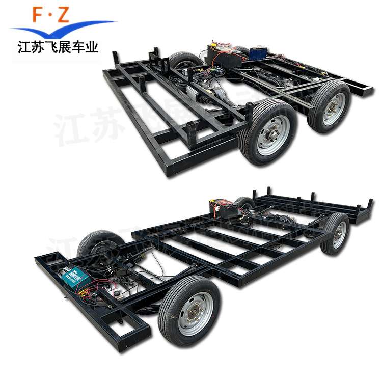 电动四轮外贸出口折叠款线控底盘转向机助力刹车手柄遥控拆卸底盘