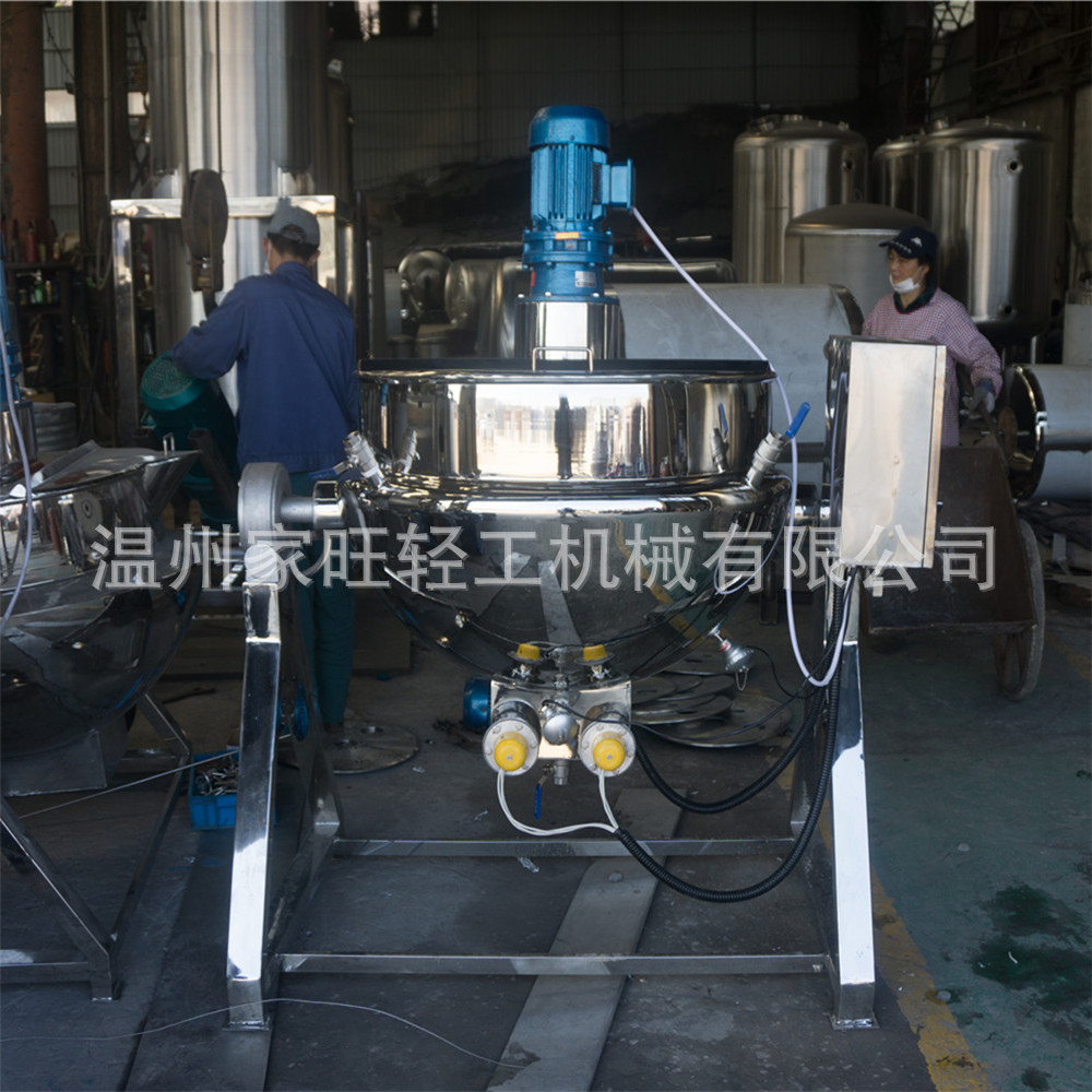 不锈钢电加热可倾斜式移动卤煮夹层锅 商用炒菜锅 炖骨熬汤锅