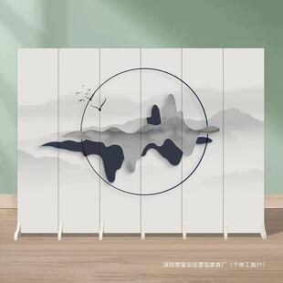 中式屏风隔断客厅办公室茶馆客厅卧室遮挡移动折叠屏风入户正对门