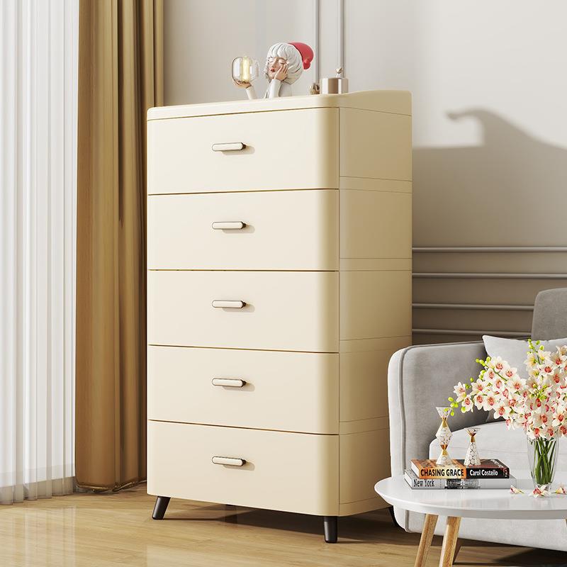 家用储物柜卧室五斗柜客厅多层落地床头置物收纳柜抽屉式塑料收纳