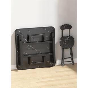 可折叠吃饭桌家用烤火餐桌小四方桌椅出租房屋用正方形小户型桌子