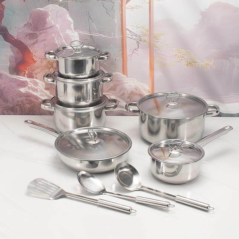 不锈钢锅具套装厨具厨房炊具烹饪kitchenwarepots锅餐厨套组