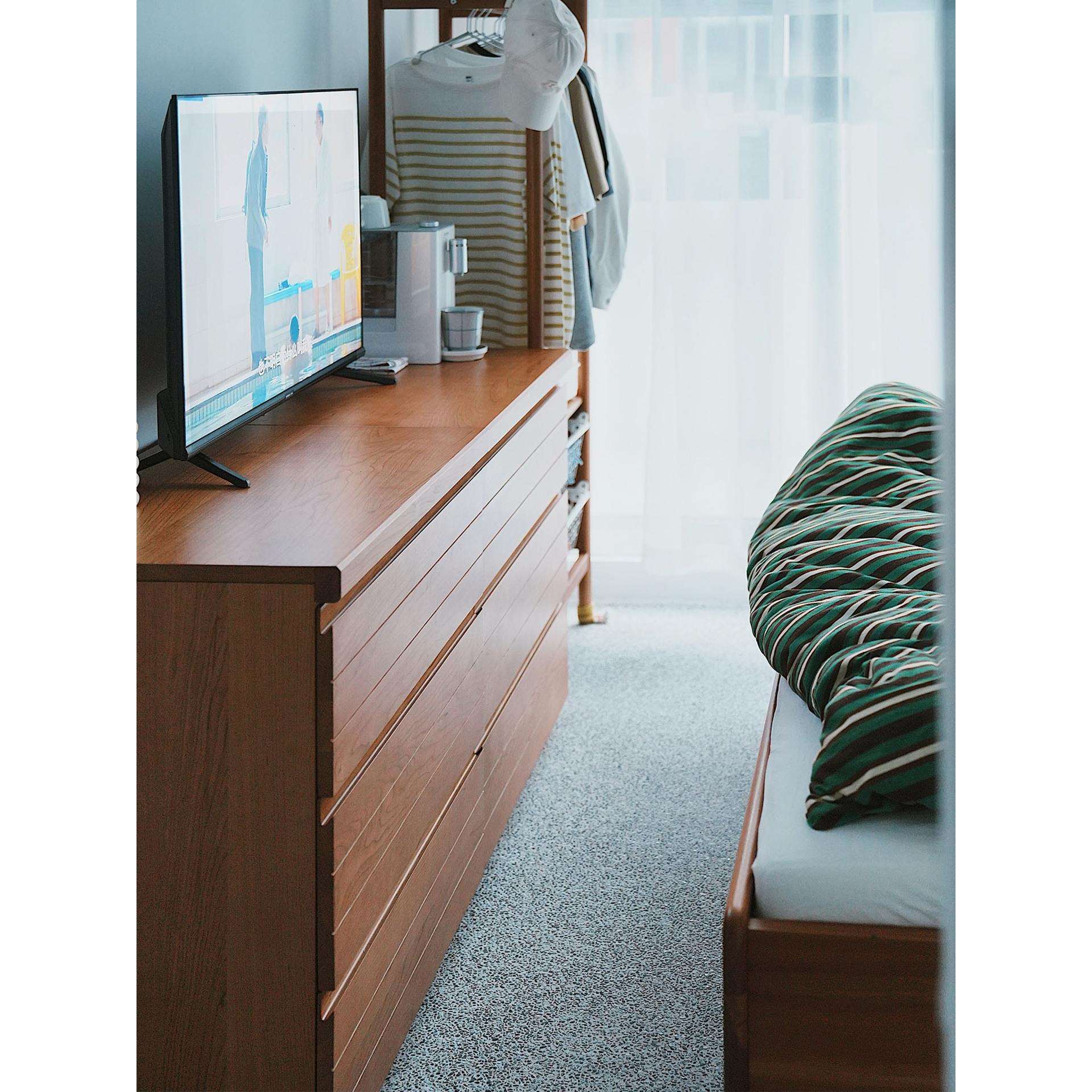 北欧实木斗柜家用客厅落地靠墙带抽屉电视组合柜卧室简约收纳斗