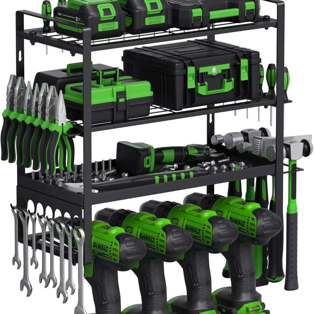 电钻架重型浮动工具架用于手持式和电动工具的壁挂式储物收纳