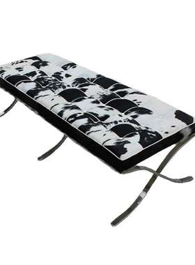 巴塞罗那长凳不锈钢架多功能办公休闲沙发ottoman bench