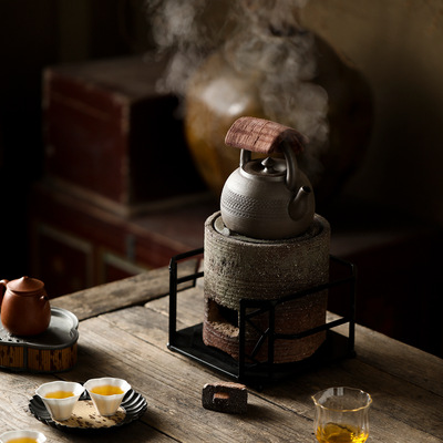 粗陶手工碳火围炉煮茶炉