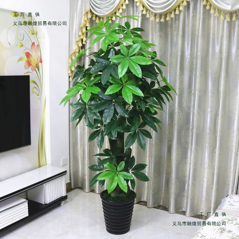 假树发财树植物大型落地盆栽景塑料装饰假花客厅室内绿植
