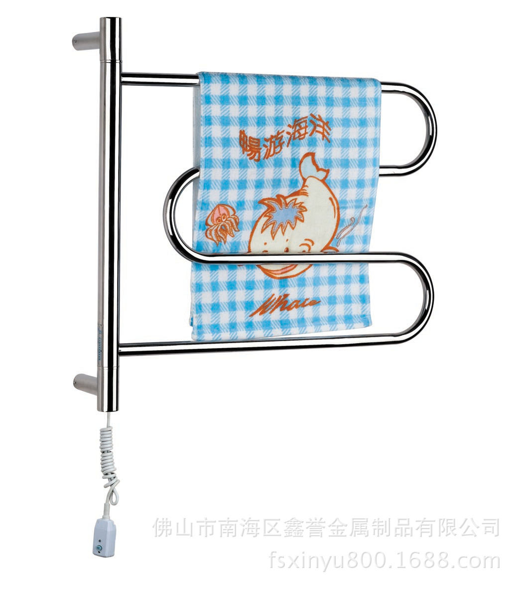 商用宾馆酒店S型电加热毛巾架浴巾架旋转型恒温自动烘干毛巾架