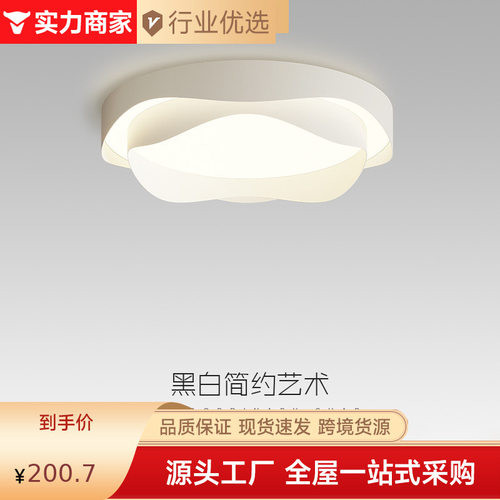 北欧简约圆形花朵LED吸顶灯