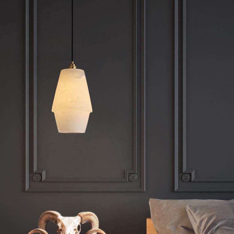 简约现代全铜西班牙进口云石创意餐厅床头吧台小吊灯