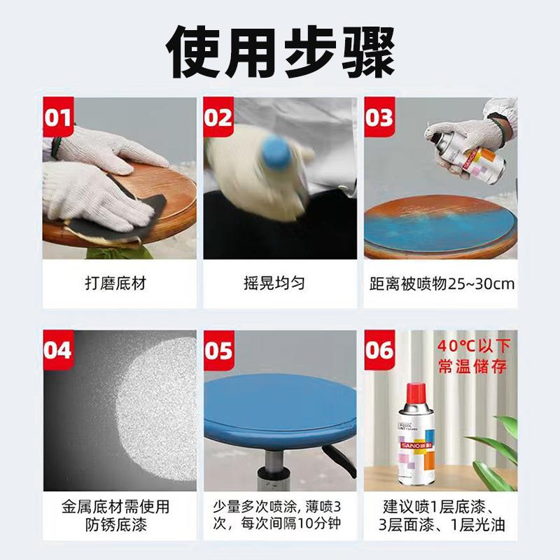 三和手摇自动喷漆红色墙面涂鸦改色门家具大红金属木器防锈油漆罐