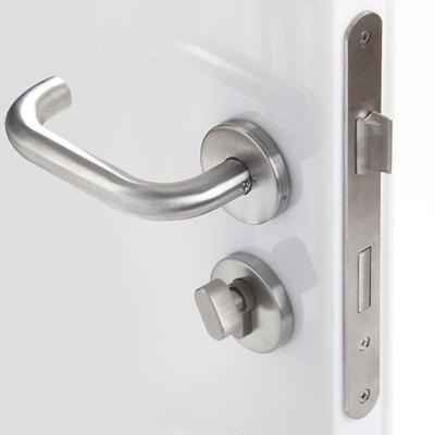 全套防火门锁304不锈钢防火锁6072分体锁5572锁体把手锁芯通用型