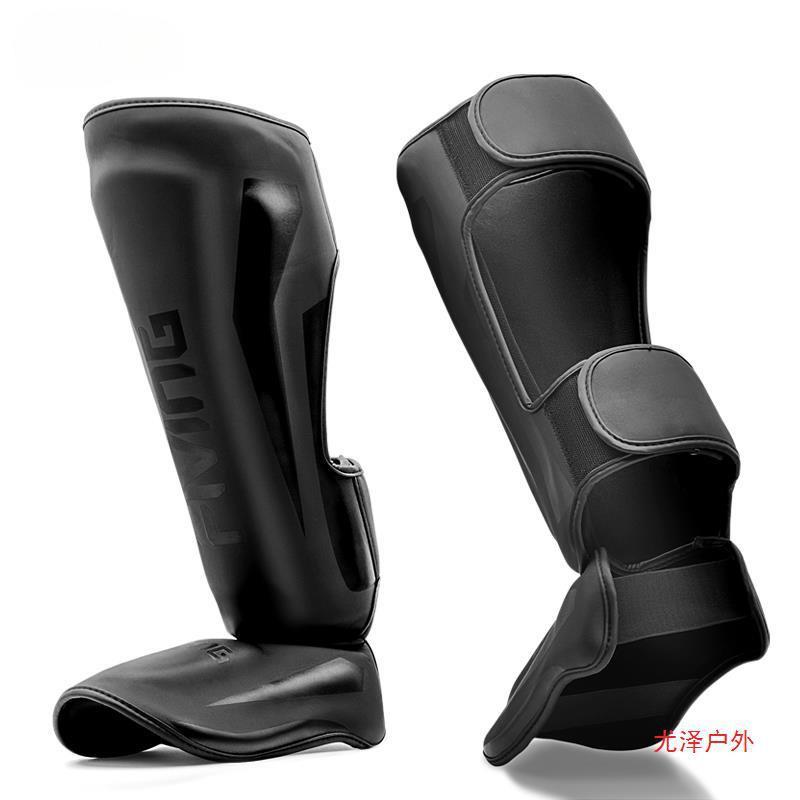 FIVING泰拳散打护腿护胫搏击格斗连脚背成人儿童拳击全套加厚护具