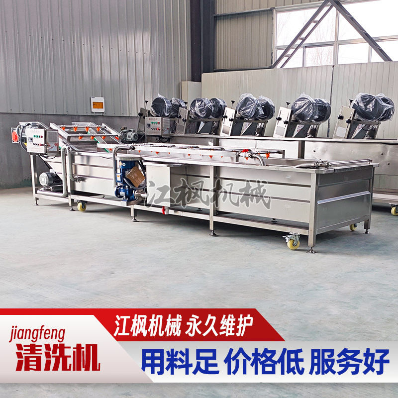 全自动气泡清洗机喷淋式果蔬清洗设备商用蔬菜去泥设备操作简单