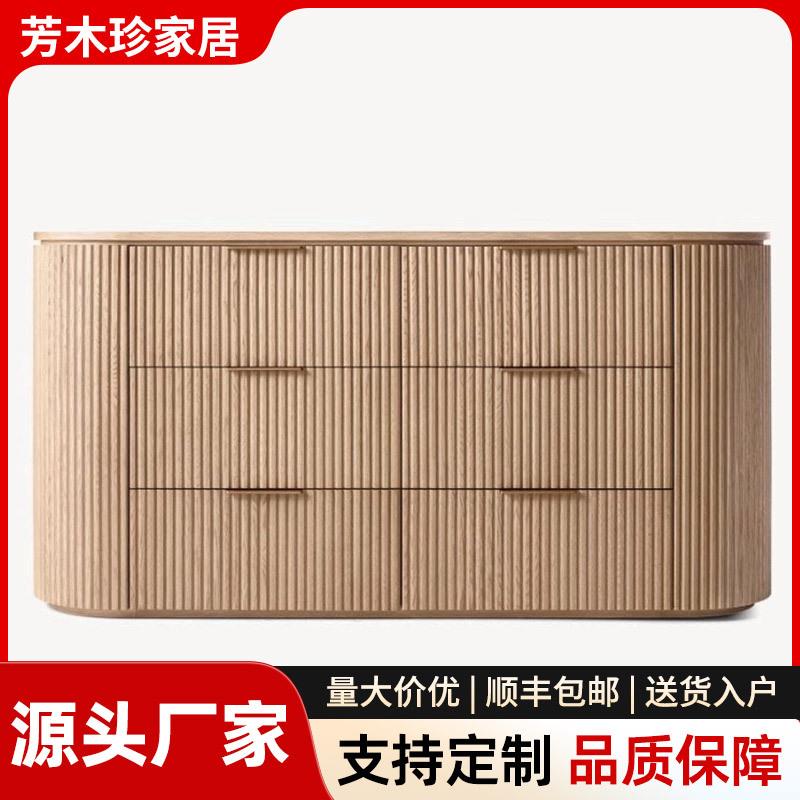 RH美式简约客厅家具实木电视柜斗柜餐边收纳柜外贸出口门厅玄关柜