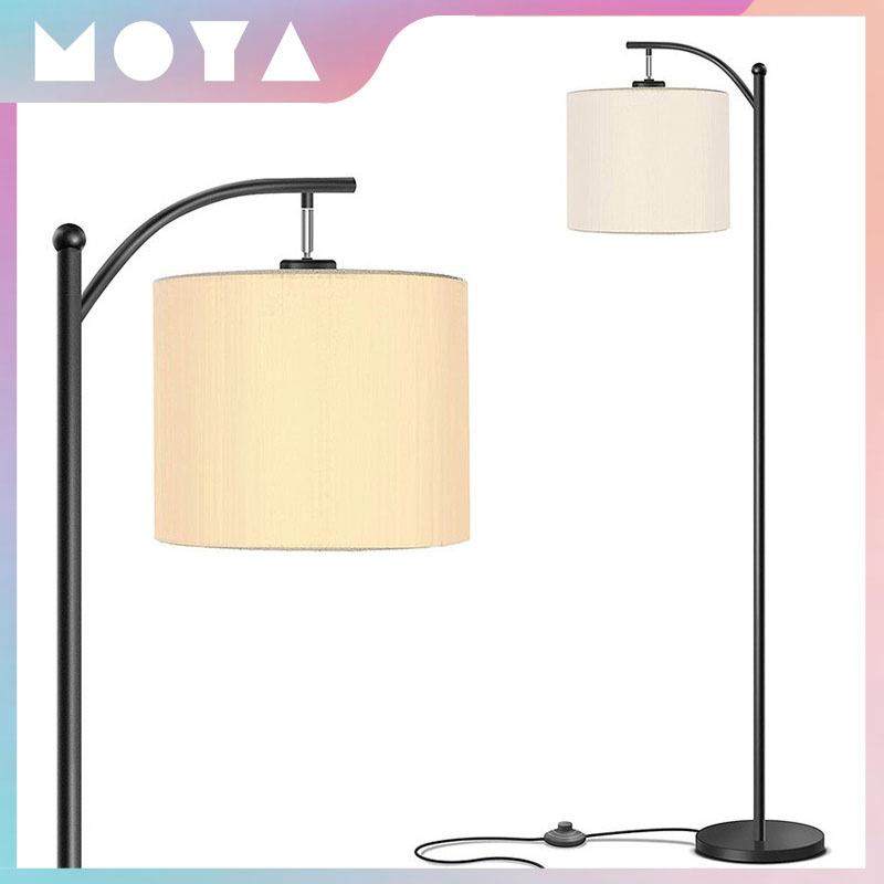 美式铁艺地灯客厅卧室书房落地灯铁艺烤漆布艺灯罩落地灯
