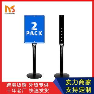 供应重型标志底座铸铁标志柱移动指示牌杆件烤漆黑色标牌