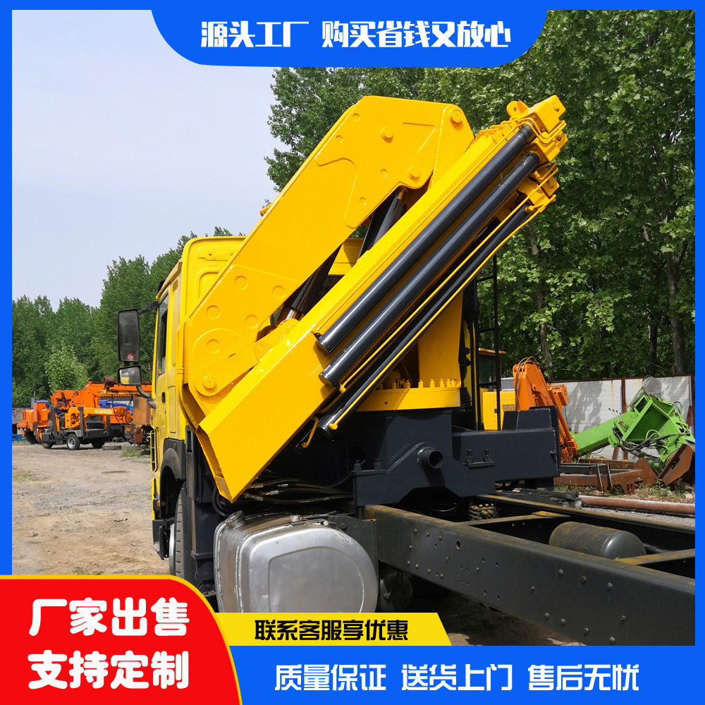 车载折臂随车吊8吨10吨液压固定式折臂吊船用折叠吊车
