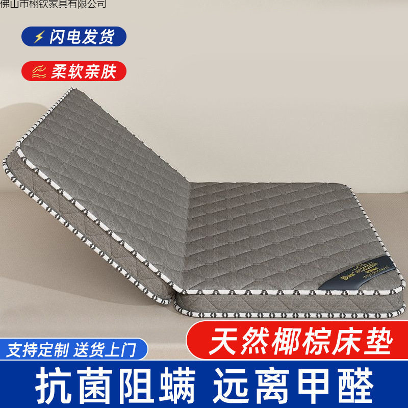 天然椰棕床垫偏硬环保家用棕垫儿童乳胶双人折叠式卧室垫子经济型