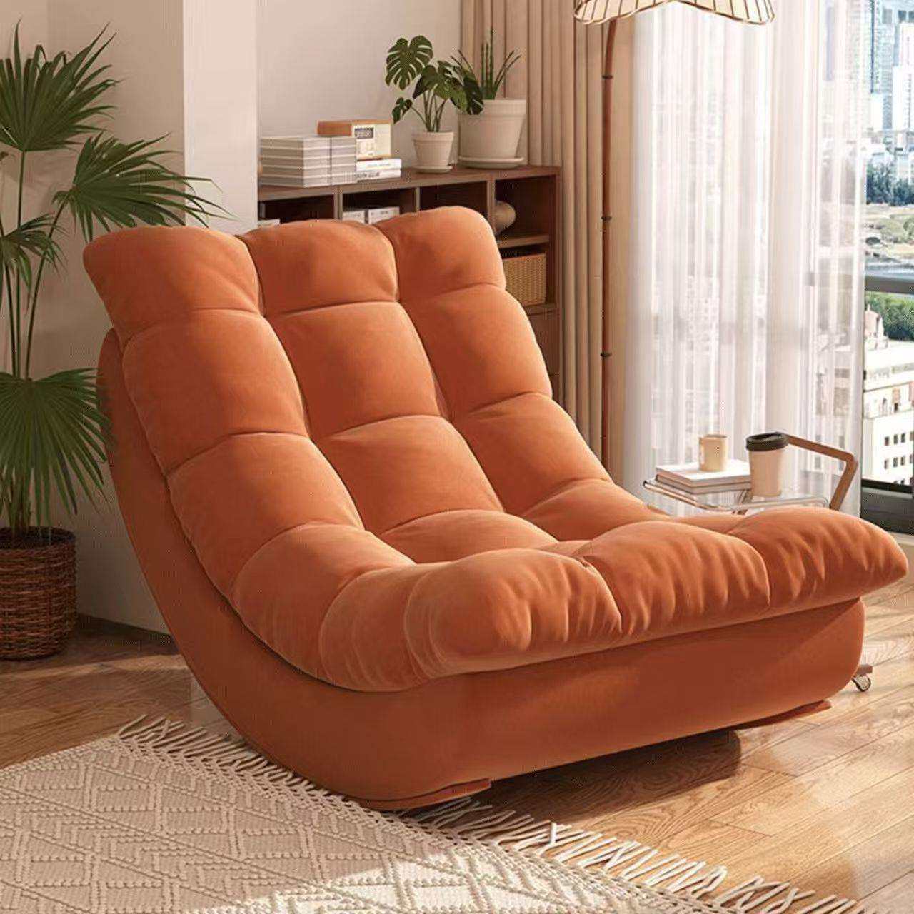 懒人沙发可躺可睡月亮摇摇椅躺椅成人睡觉阳台家用休闲单人沙发椅