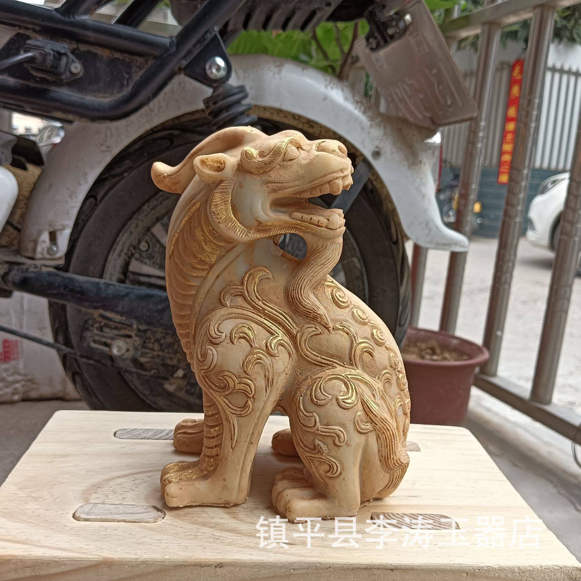 厂家批发仿寿山石貔貅摆件古玩貔貅麒麟树脂家居办公摆件工艺品