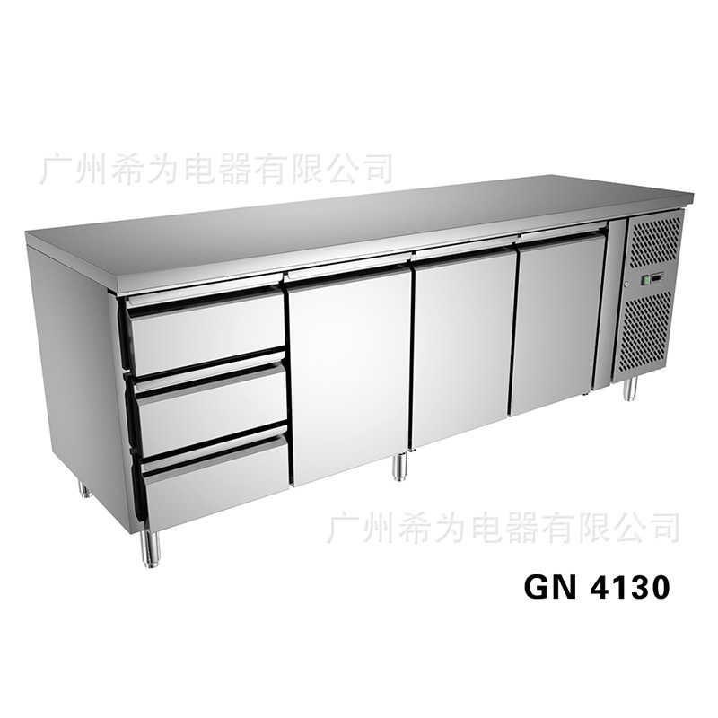 水吧台商用奶茶操作台不锈钢工作台批发机器全套奶茶店设备无菌