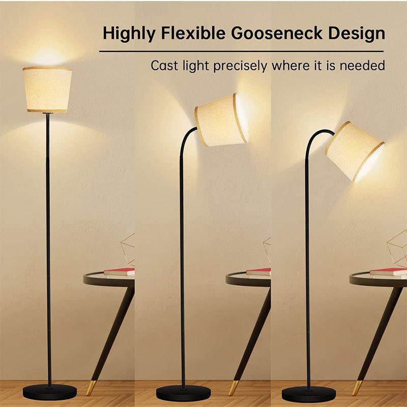 北欧简约落地灯客厅卧室书房灯具110v可调节方向出口