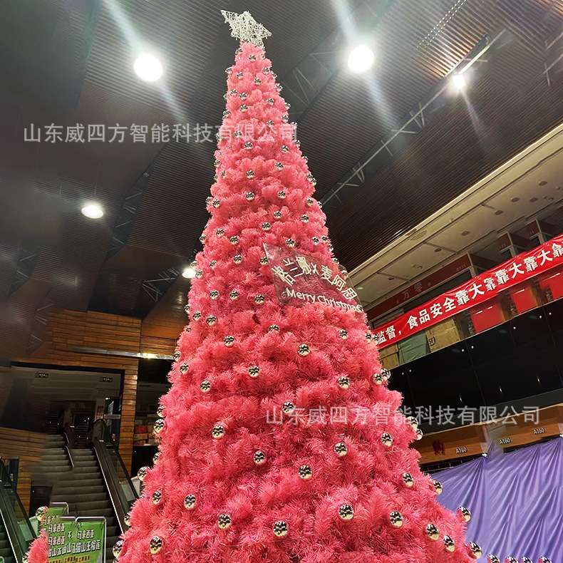 大型框架圣诞树制作日商场美陈装饰LED创意异形圣诞树广场亮化场1