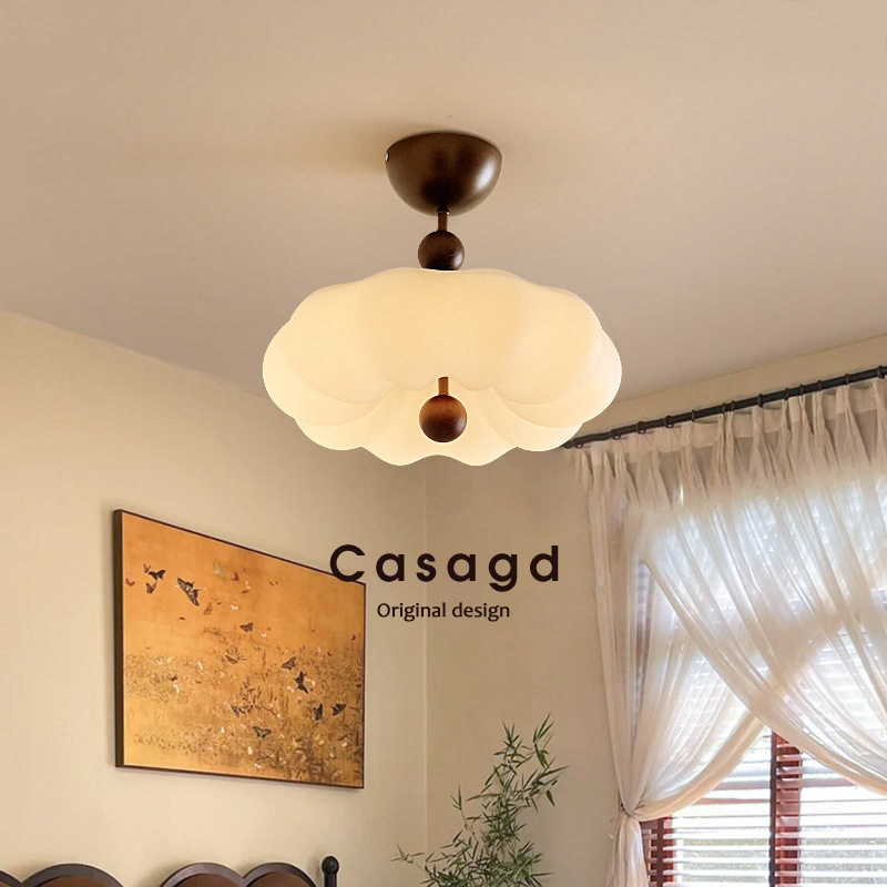 中古风复古卧室灯吸顶灯法式奶油风客厅房间艺术南洋风灯具casagd