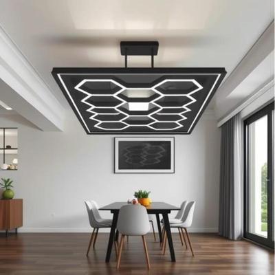 pc铝材蜂窝灯蜂巢灯六角灯110V/220VLED超亮商用led高显指