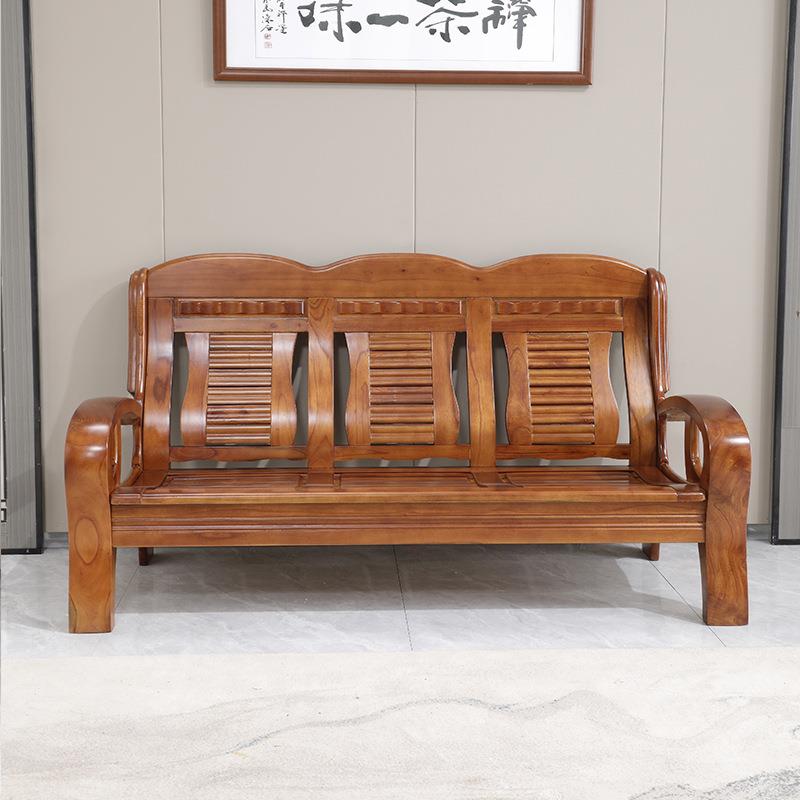 5ZV7中式橡木全实木沙发组合现代客厅小户型农村老式木头家用