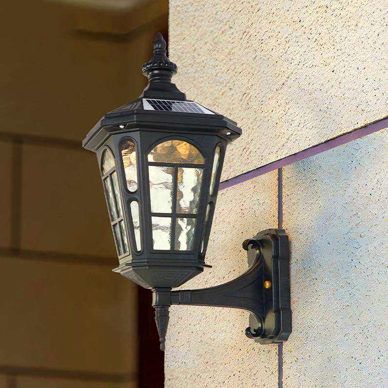 太阳能户外庭院壁灯免布线壁灯墙壁灯防水壁挂灯欧式led高级壁灯