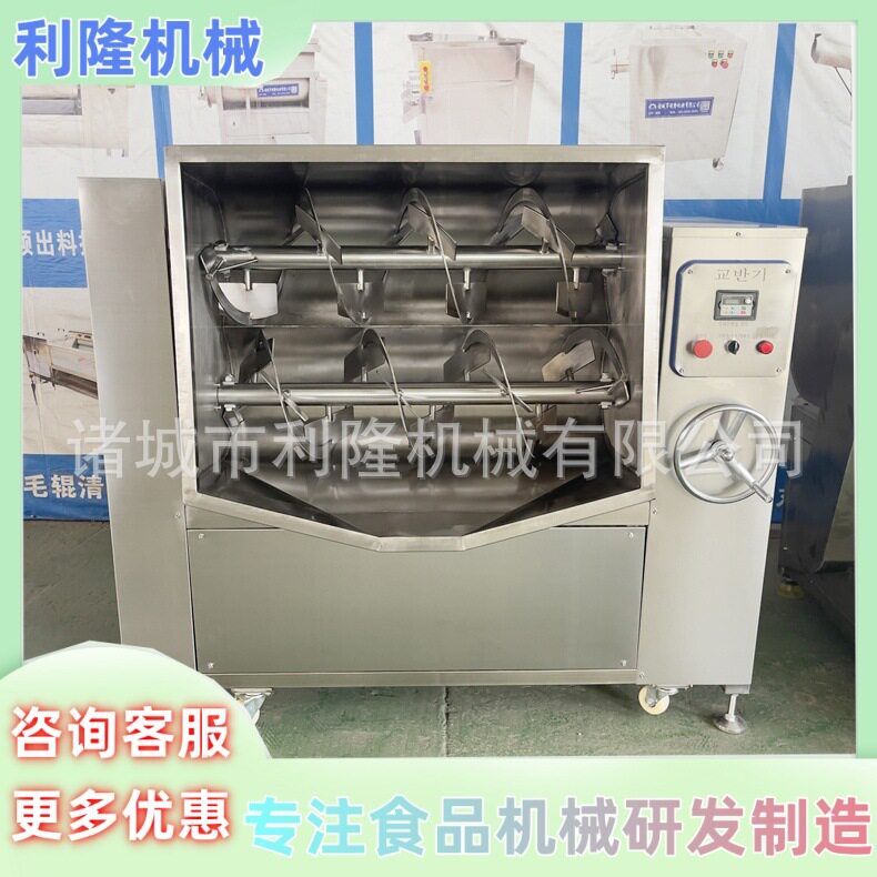 可倾拌馅机肉类馅料拌馅设备 全自动虾滑鱼糜双绞香肠加工设备