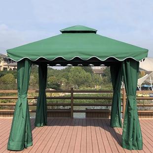 大型户外遮阳篷四柱亭防雨棚露台广场广告展销篷铁艺篷零售