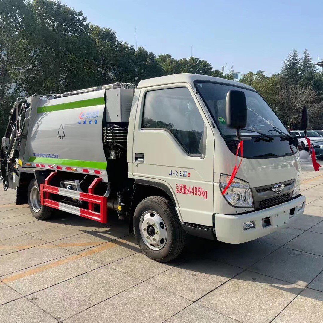 垃圾车跨境出口垃圾车蓝牌3-8方压缩式垃圾车市政环卫垃圾运输